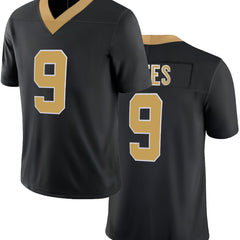 Men's American Football Jersey V-Neck Short Sleeve Breathable Rugby Sweatshirt