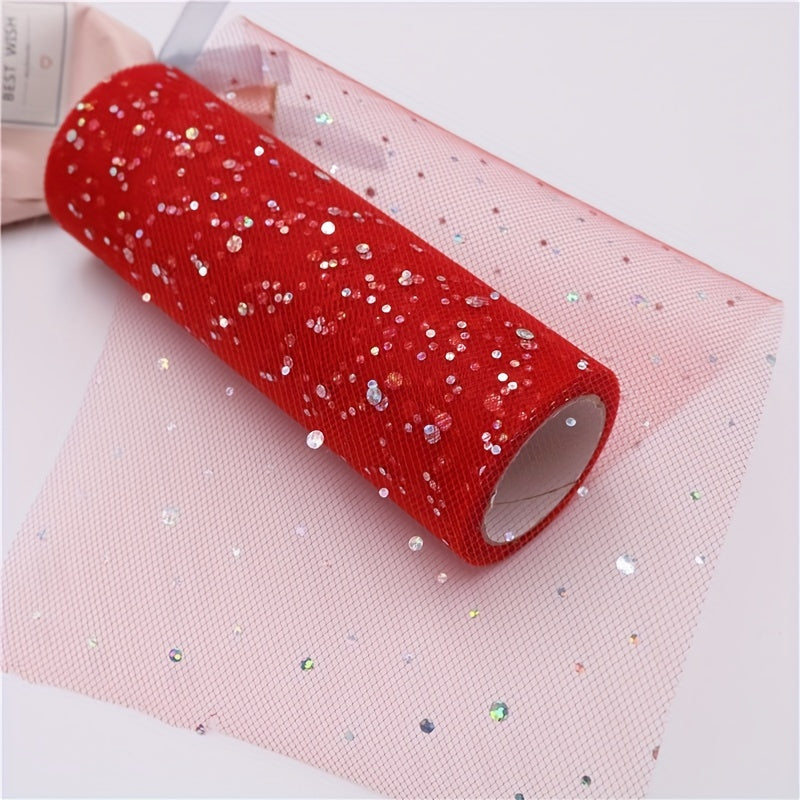 Laser Sequins Tulle Roll DIY Skirt Wedding Gift Wrap Sewing Craft Bow Bridal