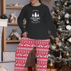 Christmas Casual Pajamas Set Women's Plus Christmas Tree