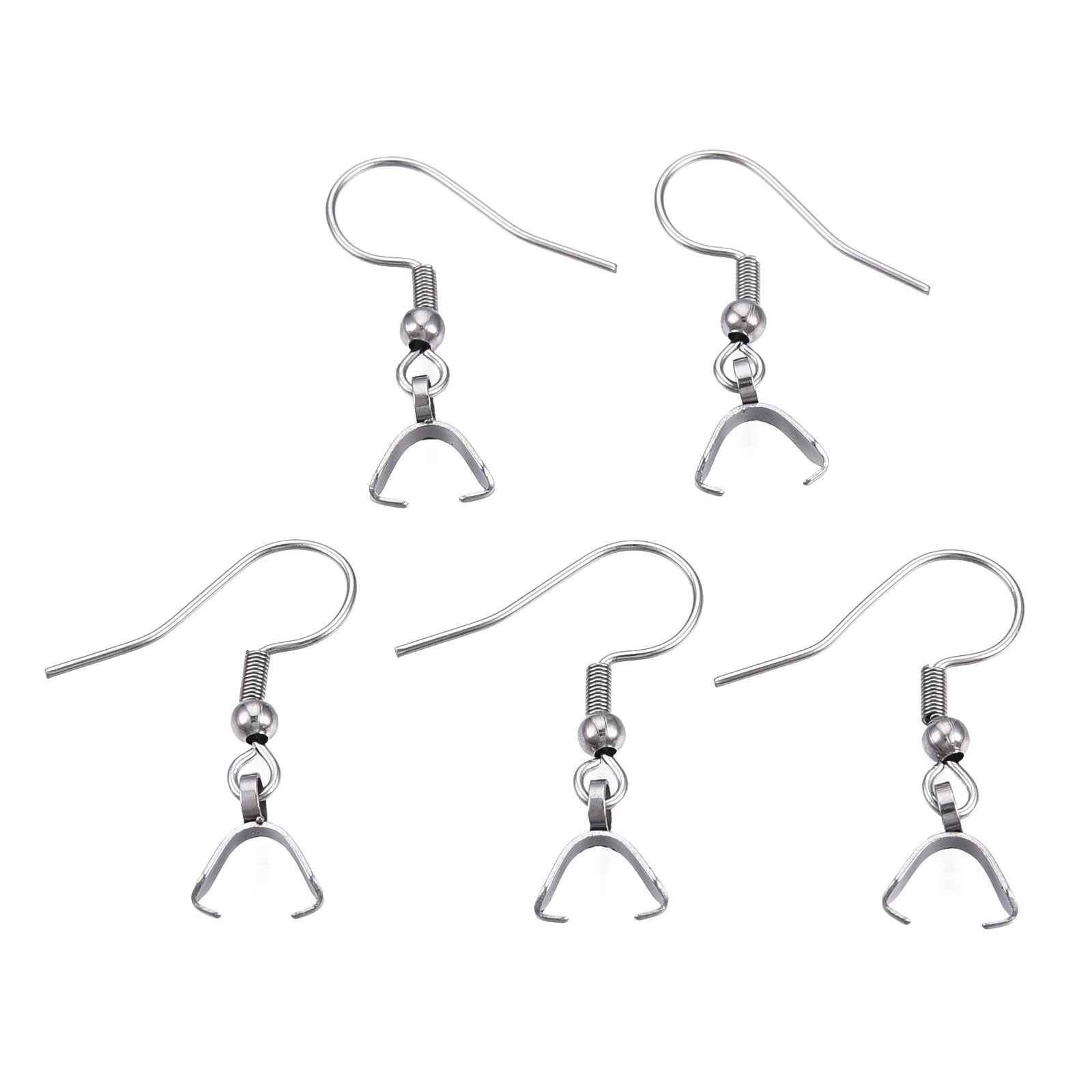 10pcs Stainless Steel Ear Hooks for DIY Earrings Making
