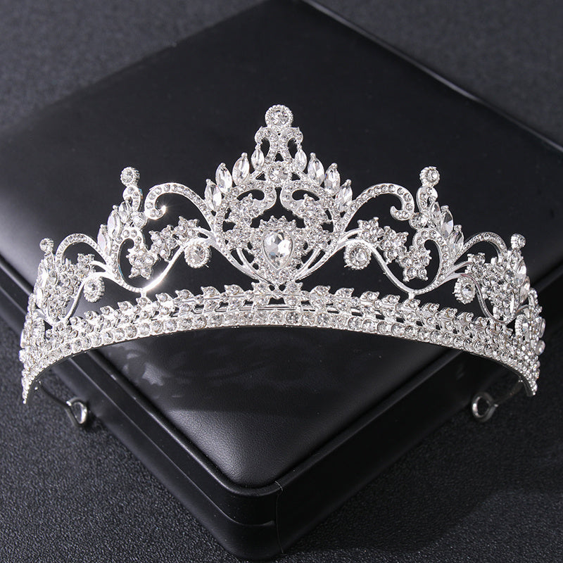 Golden Floral Wedding Bridal Crown Tiara