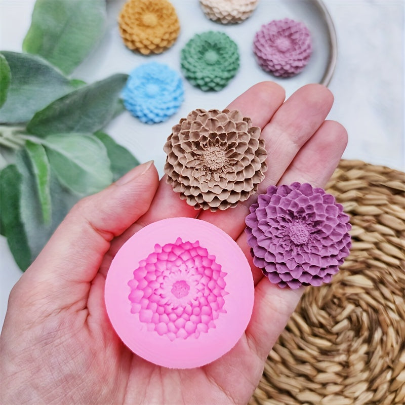 Polymer Clay Daisy Pendant Silicone Mold Earrings Making Hrisantema Flower