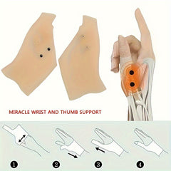 Wrist Guard Sleeve Finger Wrist Twist Fixation Gloves For Women Men
