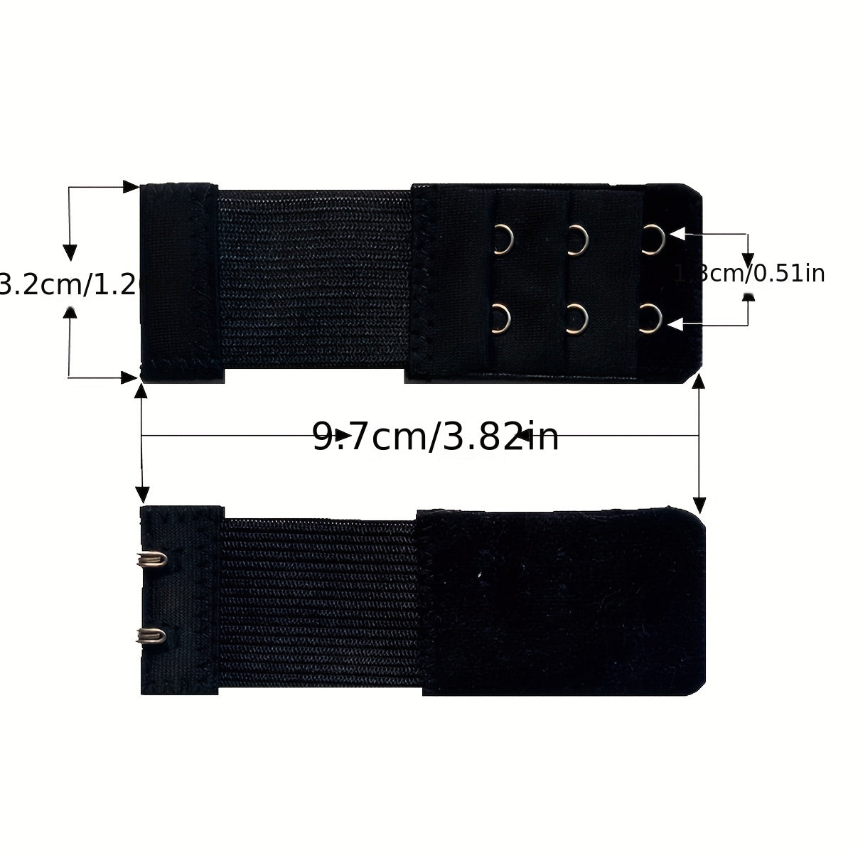 5pcs Bra Strap Extenders Comfortable Adjustable Bra Band for Braless Look
