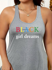 Women's Letter Print Tank Sleep Dress