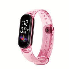 Transparent LED Electronic Watch Waterproof Touch Screen