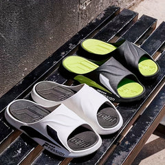 Men's Non Slip Slides Casual Slippers Open Toe for Indoor Outdoor Beach Shower