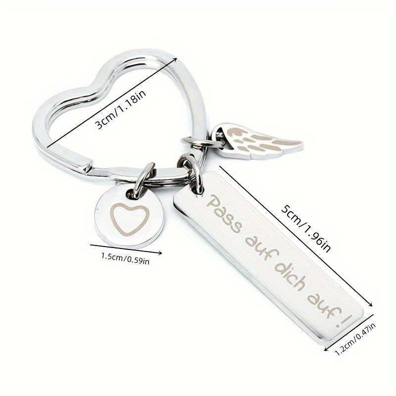 Heart Shape Keychain Pendant for Car Keys Backpacks Wallets