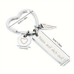 Heart Shape Keychain Pendant for Car Keys Backpacks Wallets