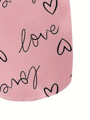 Nightdress Women's Plus Heart & Art Letter Print Satin Cami Sleep