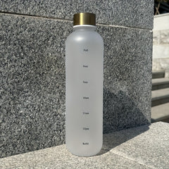 Large Capacity Water Bottle with Time Marker 980ml 33.14oz