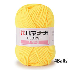 4pcs Milk Thread Doll Thread Baby Child Wool Thread Crochet Thread