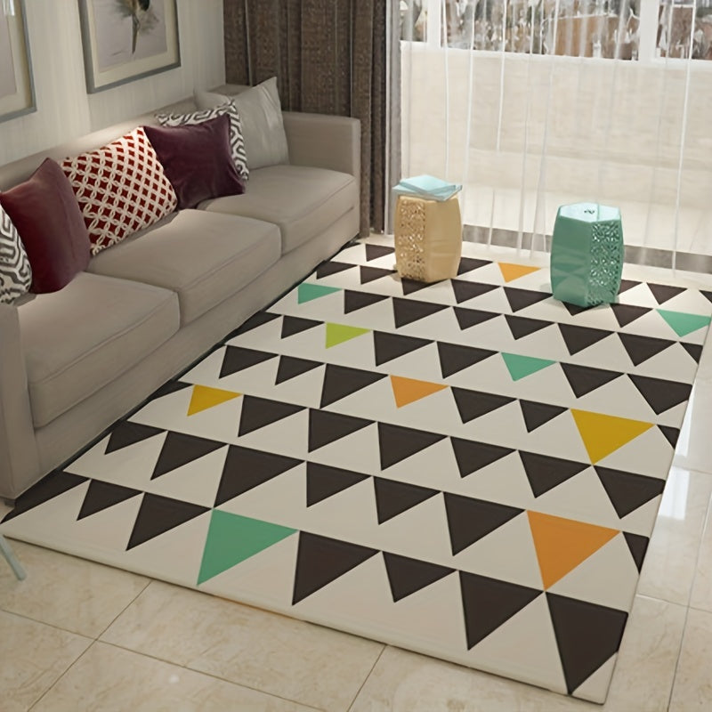 Modern Abstract Artistic Soft Area Rug Non-slip Carpet for Bedroom