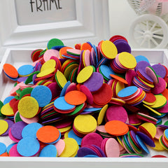 150pcs DIY Non-woven Circular Discs Mixed Color Hair Flower