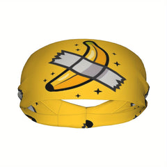 Banana Graphic Headband Unisex Sweat Wicking Stretchy & Breathable