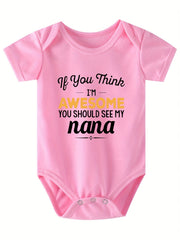 Baby Awesome Nana Short Sleeve Onesie for Summer