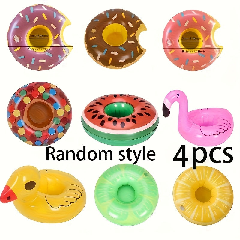 Inflatable Drink Holders Water Float Cups for Hot Spring Bath 4pcs 8pcs 12pcs
