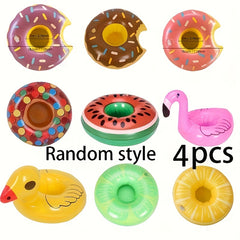 Inflatable Drink Holders Water Float Cups for Hot Spring Bath 4pcs 8pcs 12pcs