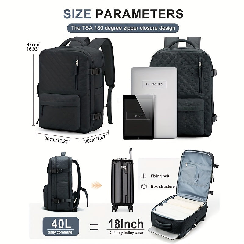 Travel Minimalist Luggage Backpack Solid Rucksack