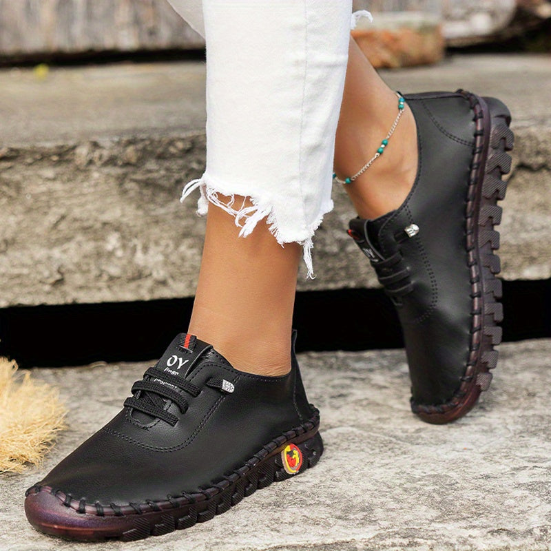 Women's Lace Up Low Top Walking Shoes Non Slip Flats