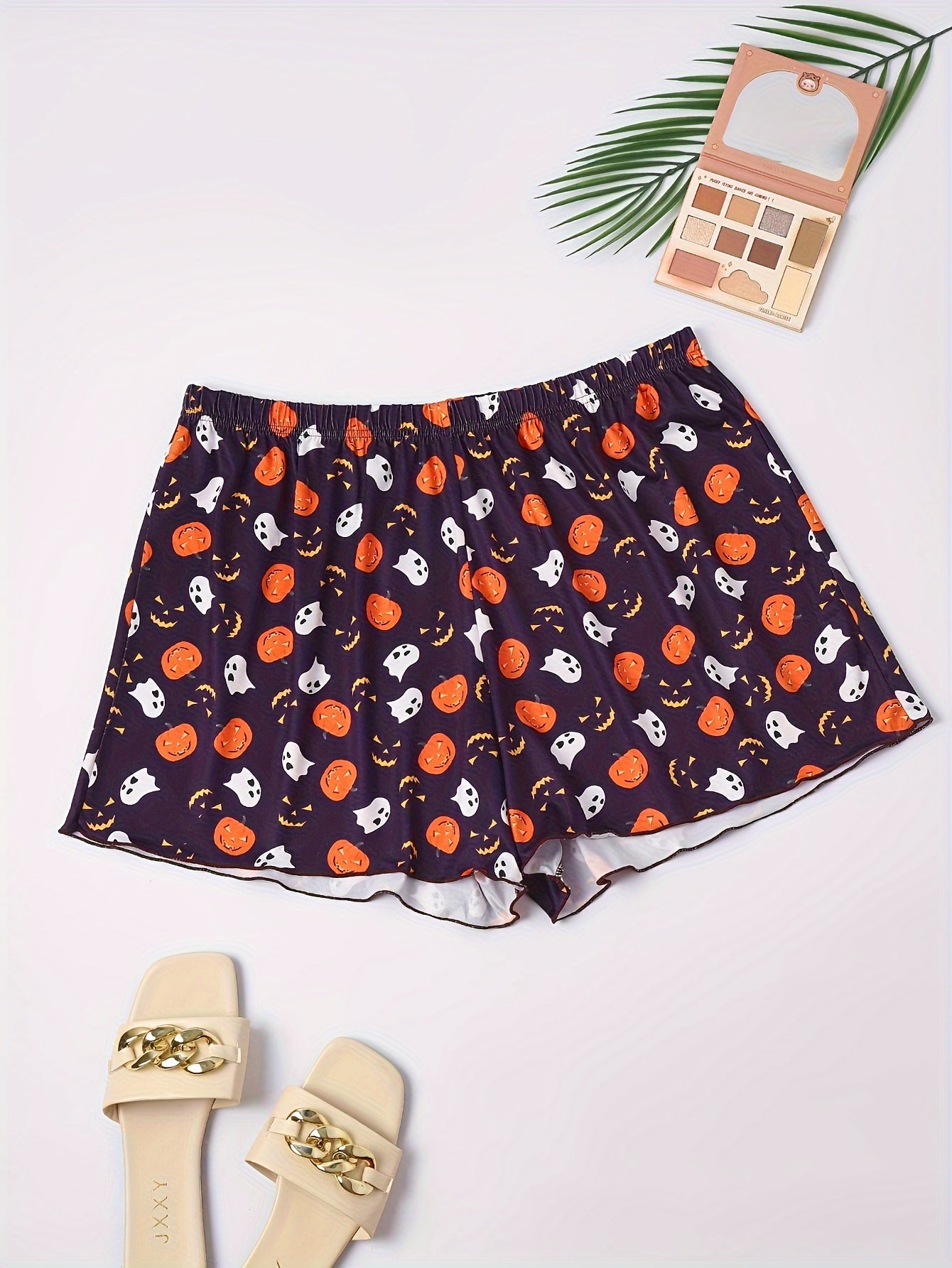 3 Pack Plus Size Halloween Sleepwear Bottoms Set Women's Plus Ghost & Pumpkin