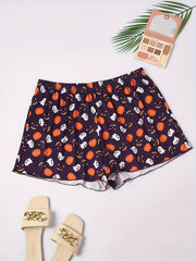 3 Pack Plus Size Halloween Sleepwear Bottoms Set Women's Plus Ghost & Pumpkin