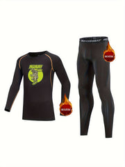 Kids Fleece Lined Compression Base Set Long Sleeve Tops & Leggings