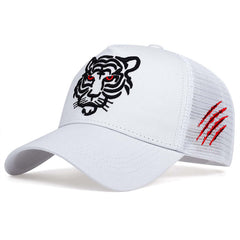 Men's Tiger Embroidery Net Cap Baseball Cap