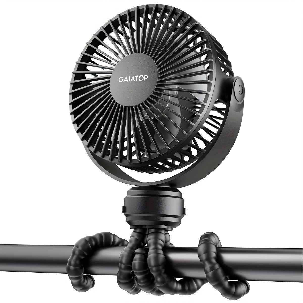 Portable Stroller Fan Clip-On 3 Speed Rechargeable 360 Rotate Handheld Desk Fan