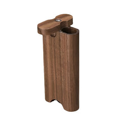 Vintage Walnut Wood Cigarette Case with Metal Stick