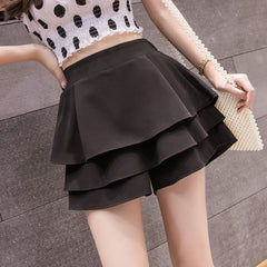 High Waist Ruffle Trim Skirts for Women
