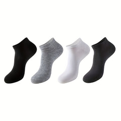 Women's Solid Ankle Socks Soft & Lightweight Sports Stockings