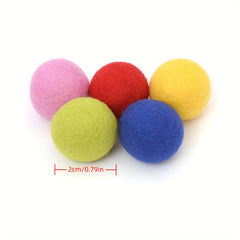 20pcs Felt Pom Poms 2 cm Wool Felt Balls Multiple Colors Bulk Small Puff