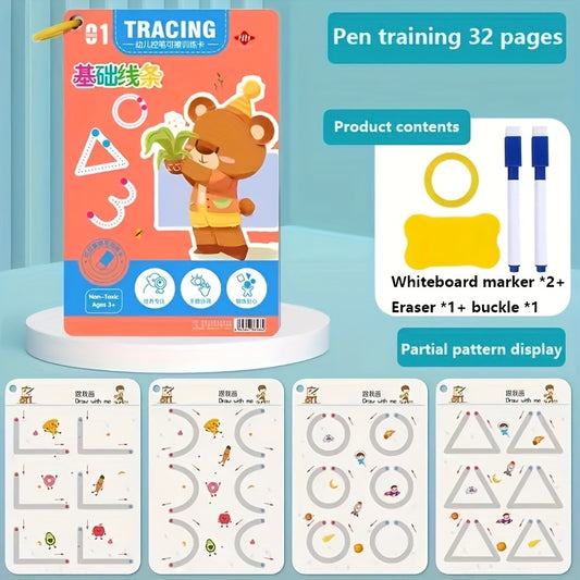 Kids Tracing Letters Numbers Flashcards & Coloring Book