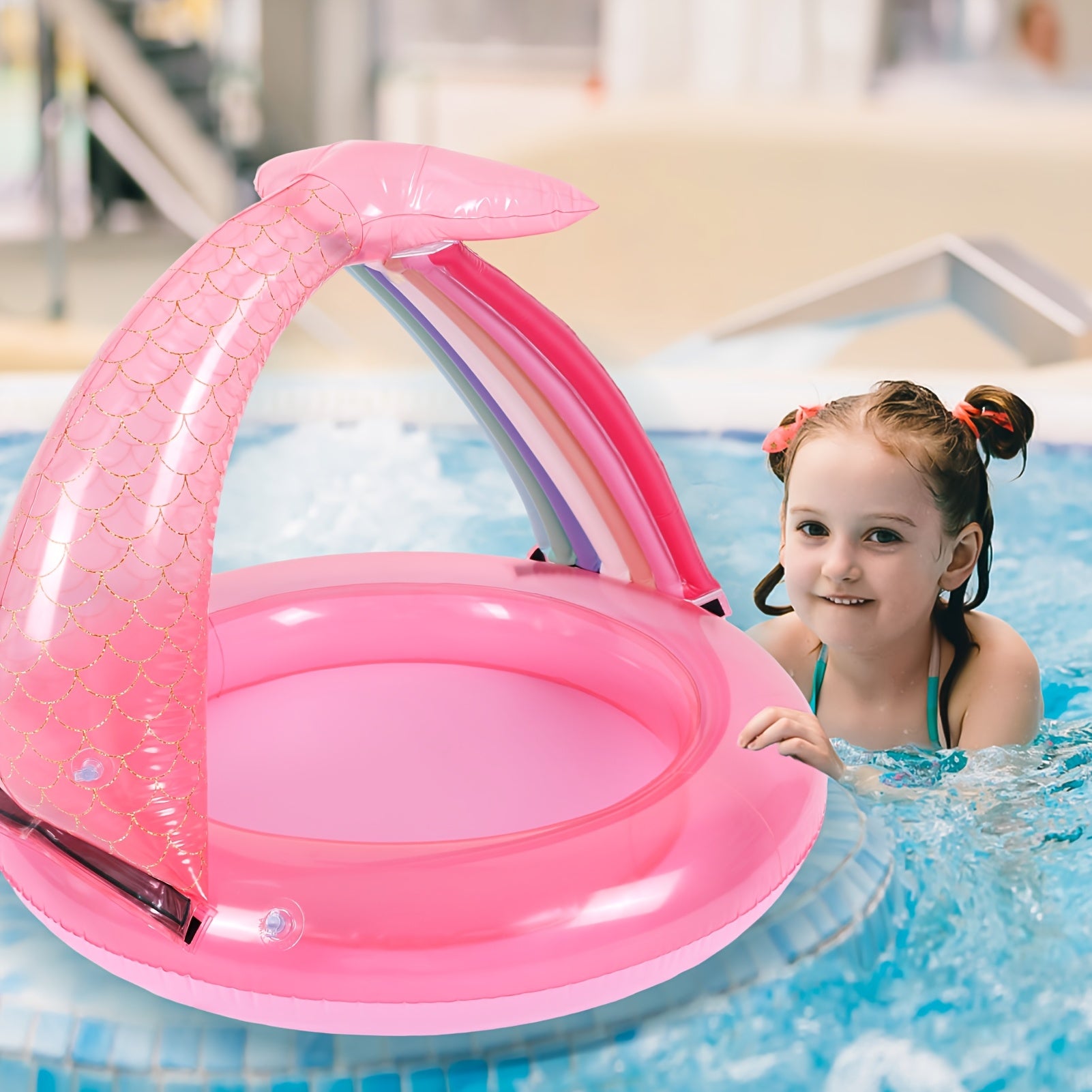 Mermaid Inflatable Kiddie Pool for Kids