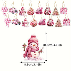 8pcs Christmas Props Mini Hanging Ornaments for Holiday Party Home Decor