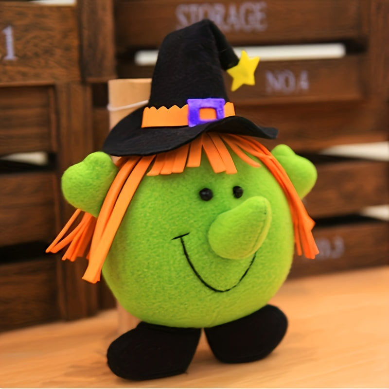 Spooky Halloween Character Toy Pumpkin And Monster Plush Decor