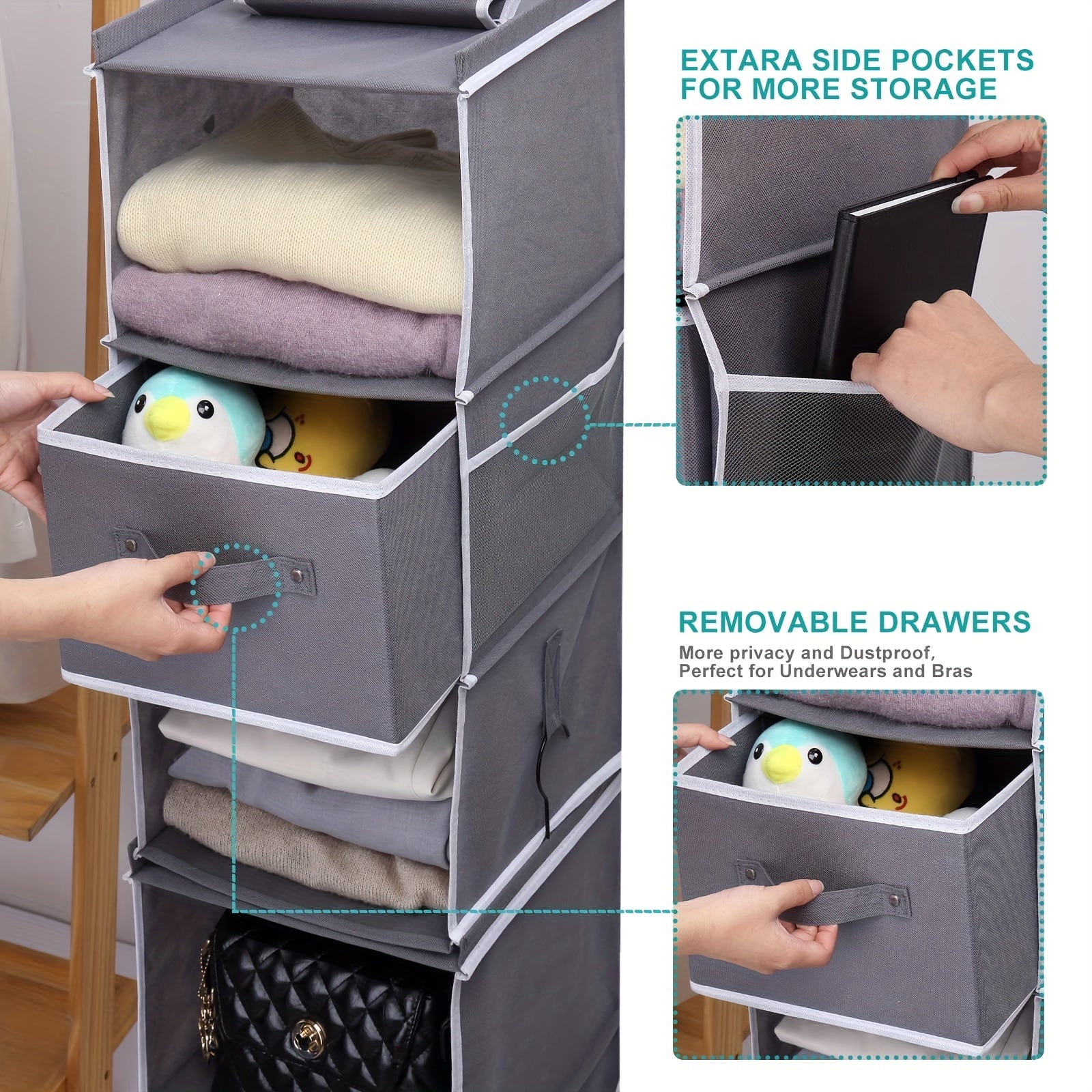 Maximize Closet Space Hanging Organizer