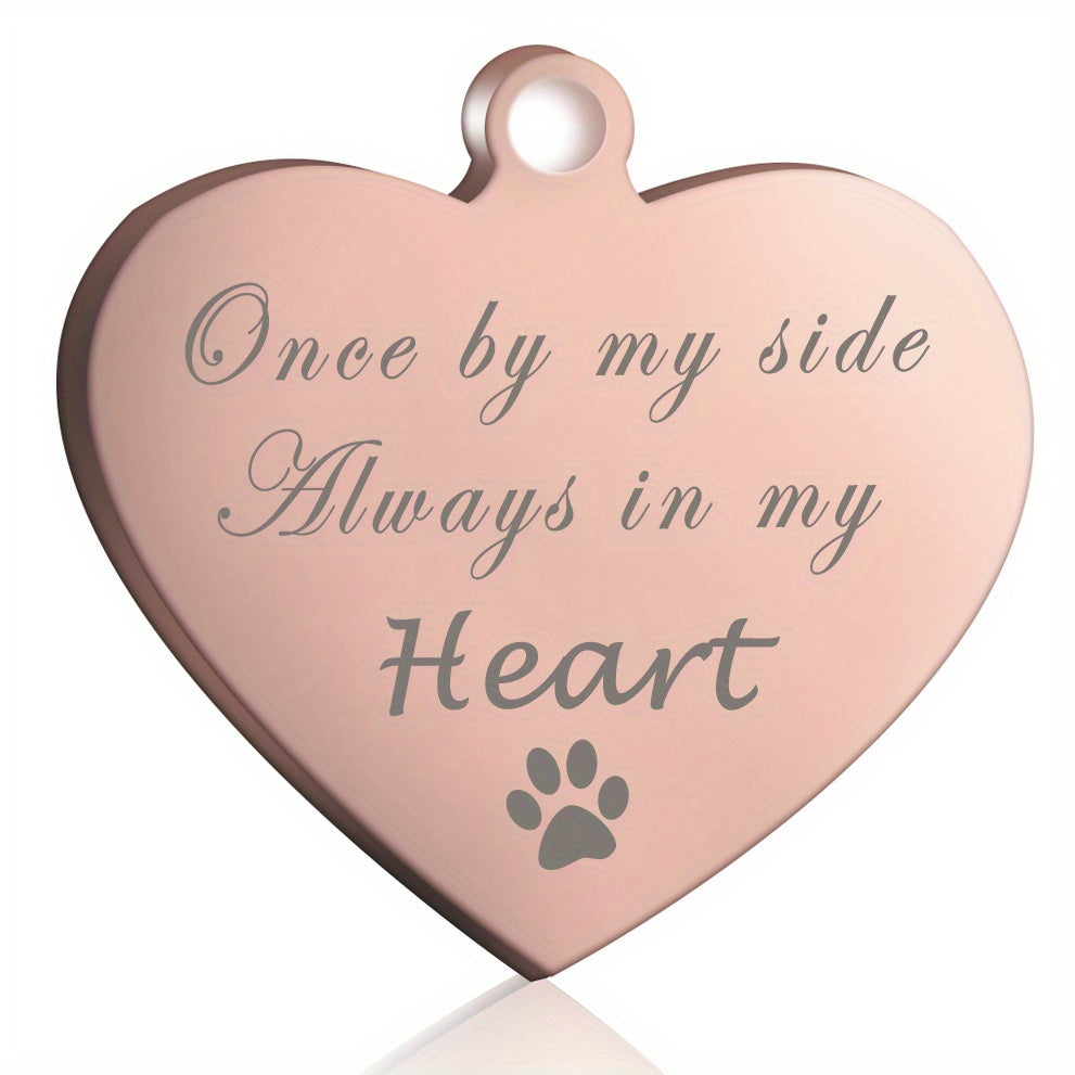 Personalized Heart Shaped Silver Pet Tag