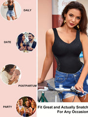 Lace Decor Casual Shapewear Tummy Control Camisole Jumpsuit