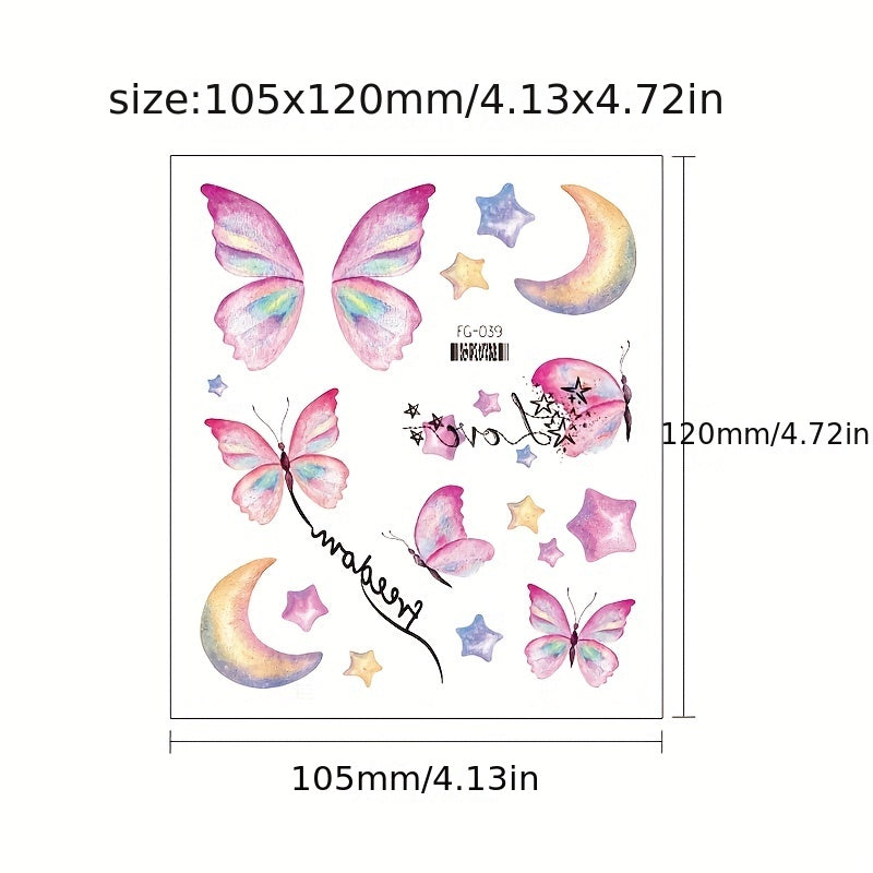 Red Dream Wings Butterfly Eye Stickers for Proms & Parties