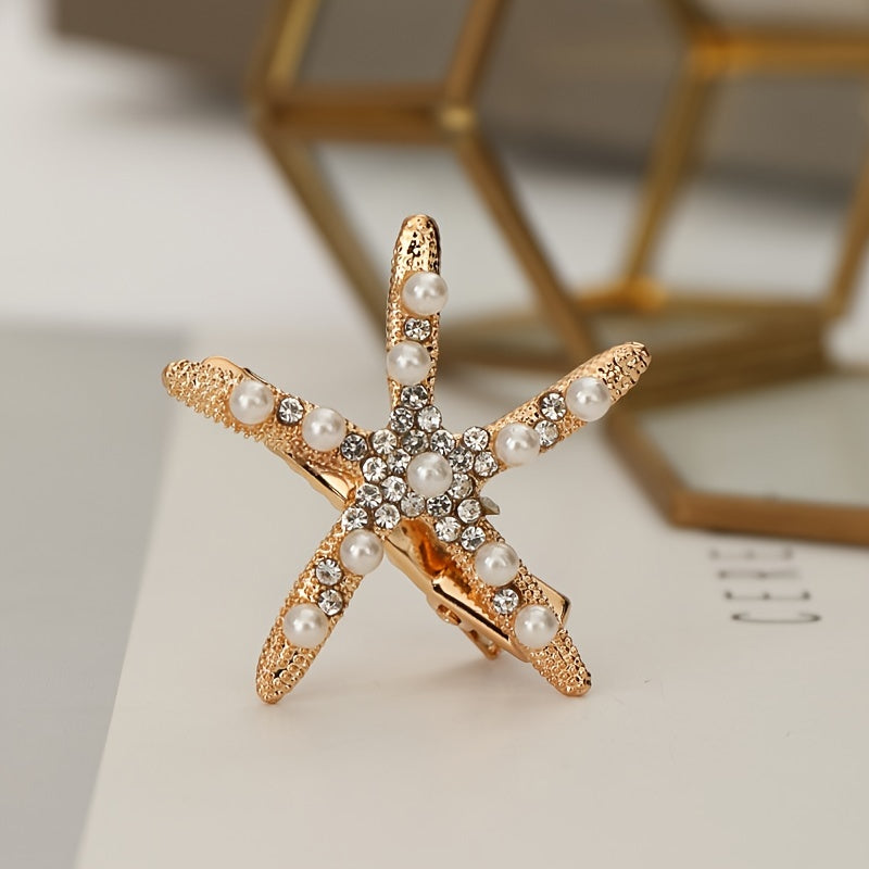 Starfish Pearl Hairpin Bridal Headpiece Wedding Party Jewelry