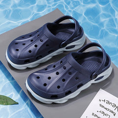 Men's Color Block Breathable Clogs Comfy Slipper