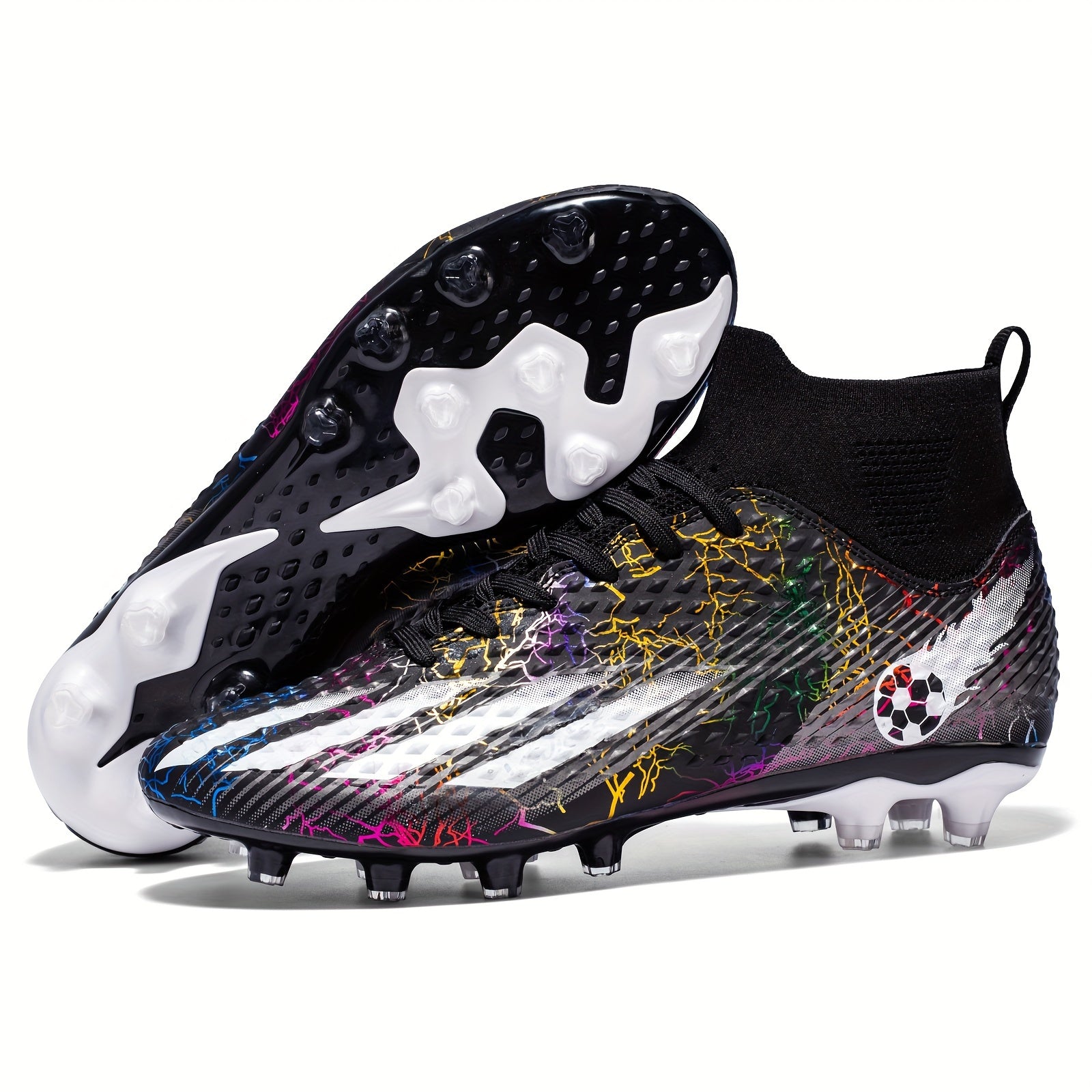 Boy's Spiked Football Cleat Non Slip Outdoor Soccer Shoes