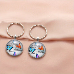 2pcs Butterfly Keychain Creative Key Chain Pendant Birthday Gift For Men Women