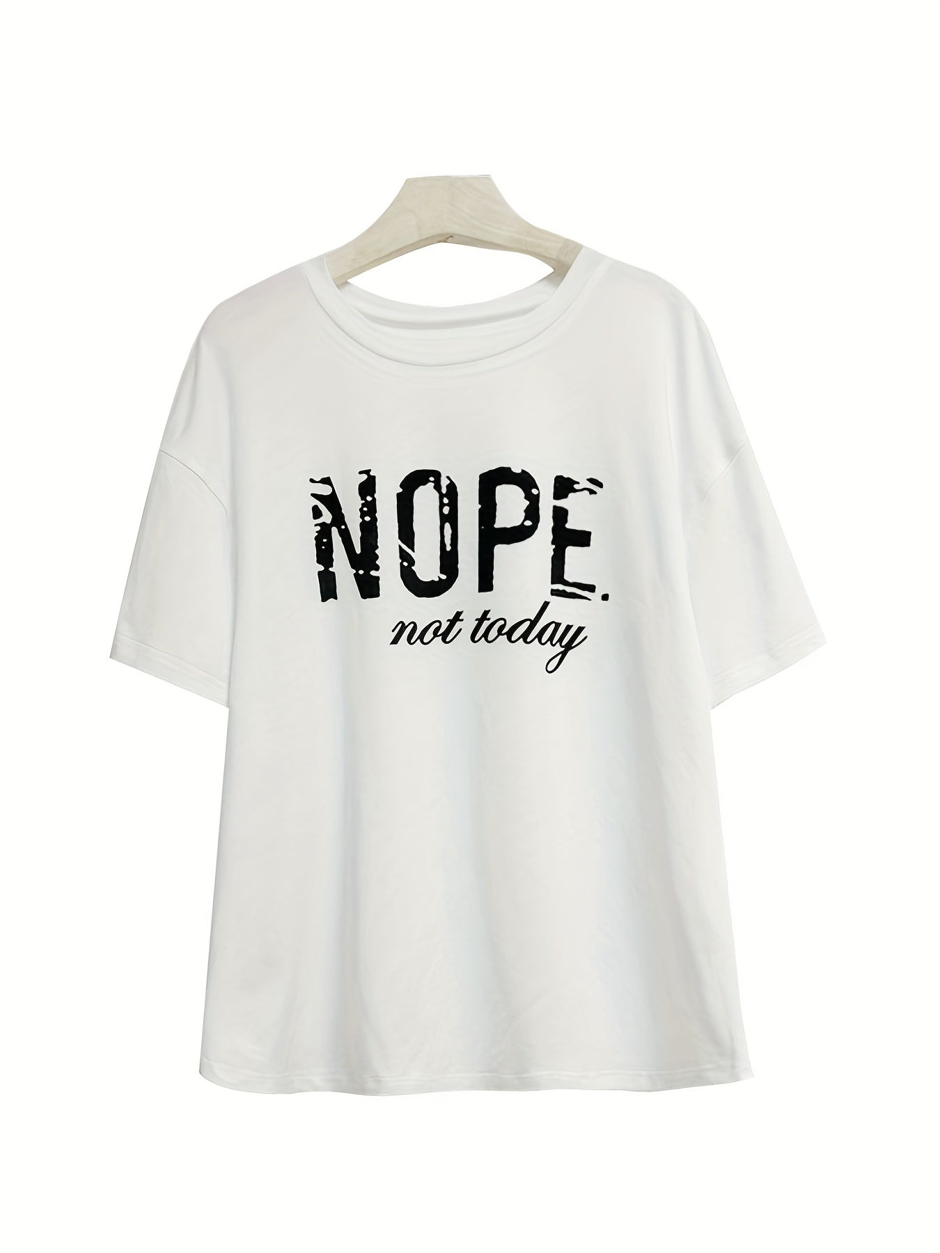 Slogan & Geo Print Top & Shorts Set