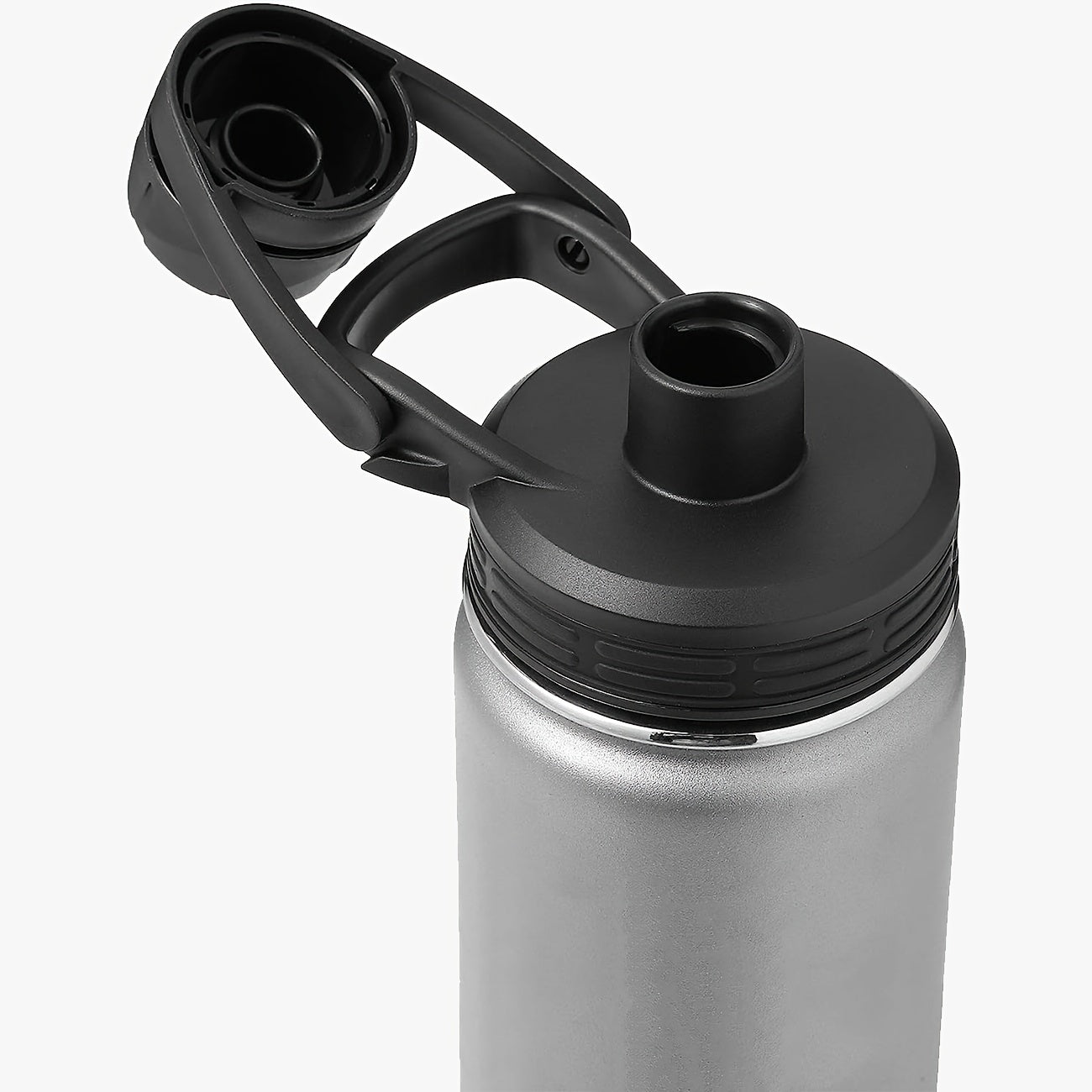 PP Cup Spout Lid for Wide Mouth Water Bottles - Reusable Replacement Cap