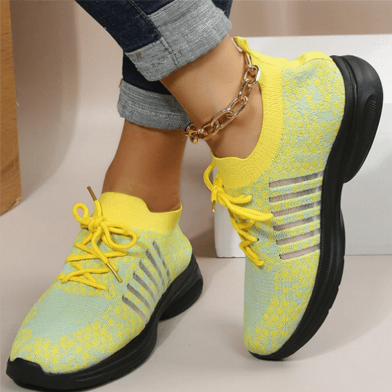 Women's Knit Sports Shoes Mesh Running Tennis Sneakers