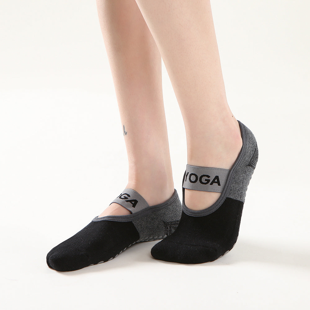 Non Slip Yoga Socks with Towel Bottom for Pilates Home Workouts