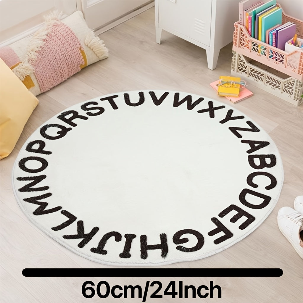 1pc Round Cashmere Rug Bedroom Rug Living Room Coffee Table Mat